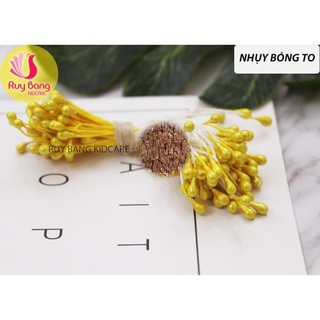 Nhụy hoa bóng, nhụy hoa đầu tròn chất bột dùng làm hoa giả, hoa vải handmade