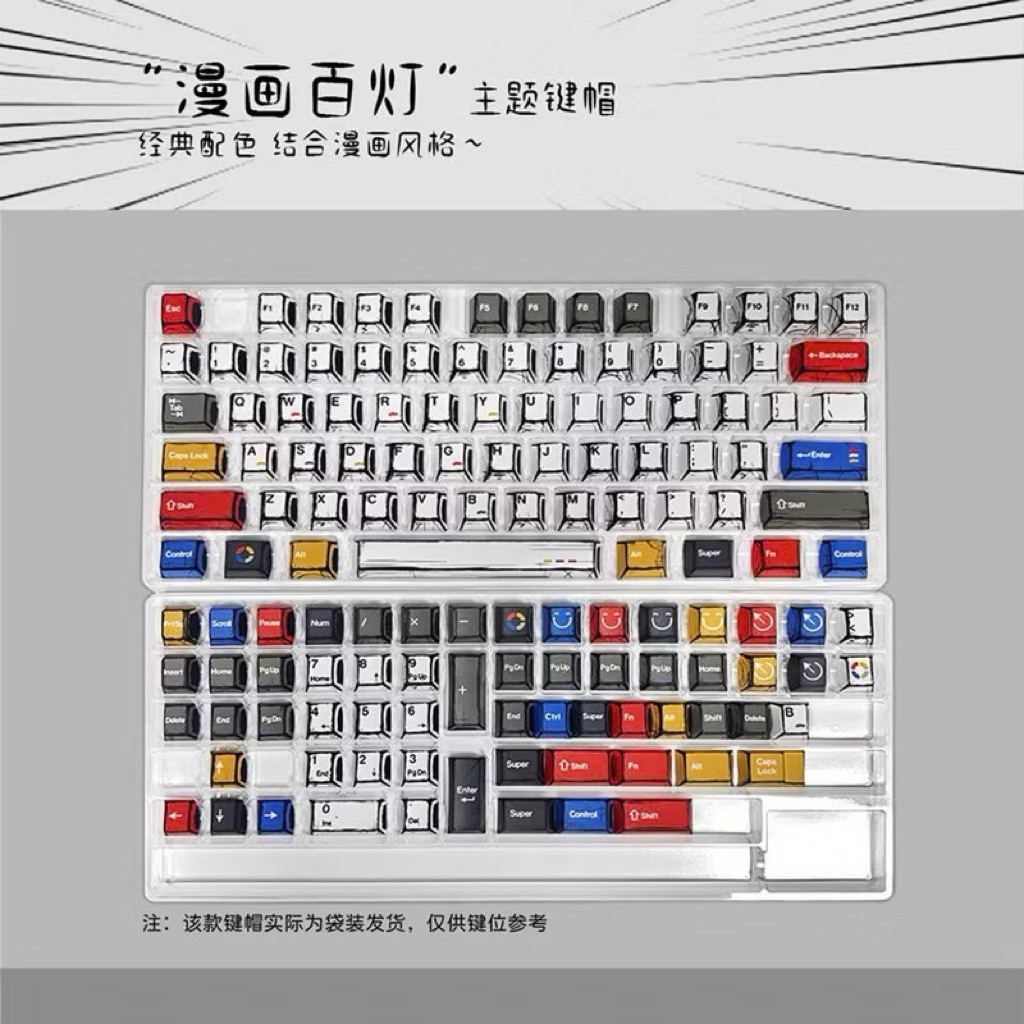 Keycap hoạt hình - Keycap Comic Wind-- Cherry profile PBT dyesub