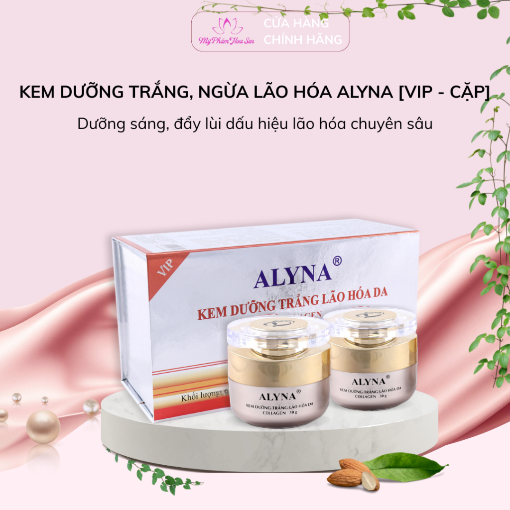 Kem Dưỡng trắng, Ngừa lão hóa da Alyna (Kem Cặp)