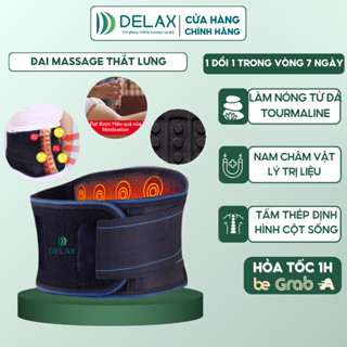 Đai Massage Thắt Lưng DELAX Đai Làm Nóng Từ Đá Tourmaline Đai Giảm Đau Lưng, Thoát Vị, Định Hình Cột Sống DTL01