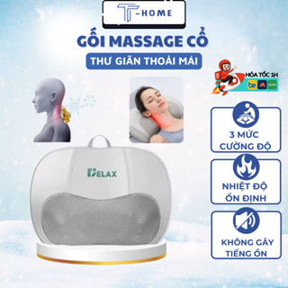 Gối Massage Cổ Vai Gáy DELAX Thiết Kế Công Thái Học Nén Nóng 3 Mức Cường Độ, Massage 2 Chiều Giúp Thư Giãn GMC01