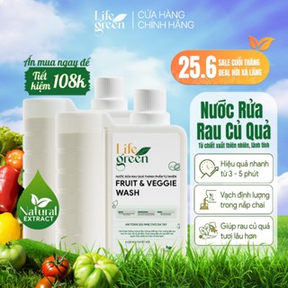 Combo 2 Nước Ngâm Rau Củ Quả Sinh Học Life Green Giúp Làm Sạch Thực Phẩm - 1760ML.