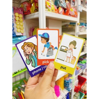 [Học liệu Sandy] Bộ Thẻ 60 Động Từ - Action Verbs