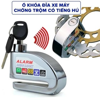 Ổ Khoá Phanh Đĩa Xe Máy Báo Động Có Còi Hú Chống Trộm Alarm Disc Lock Chống Nước An Toán Chắc Chắn