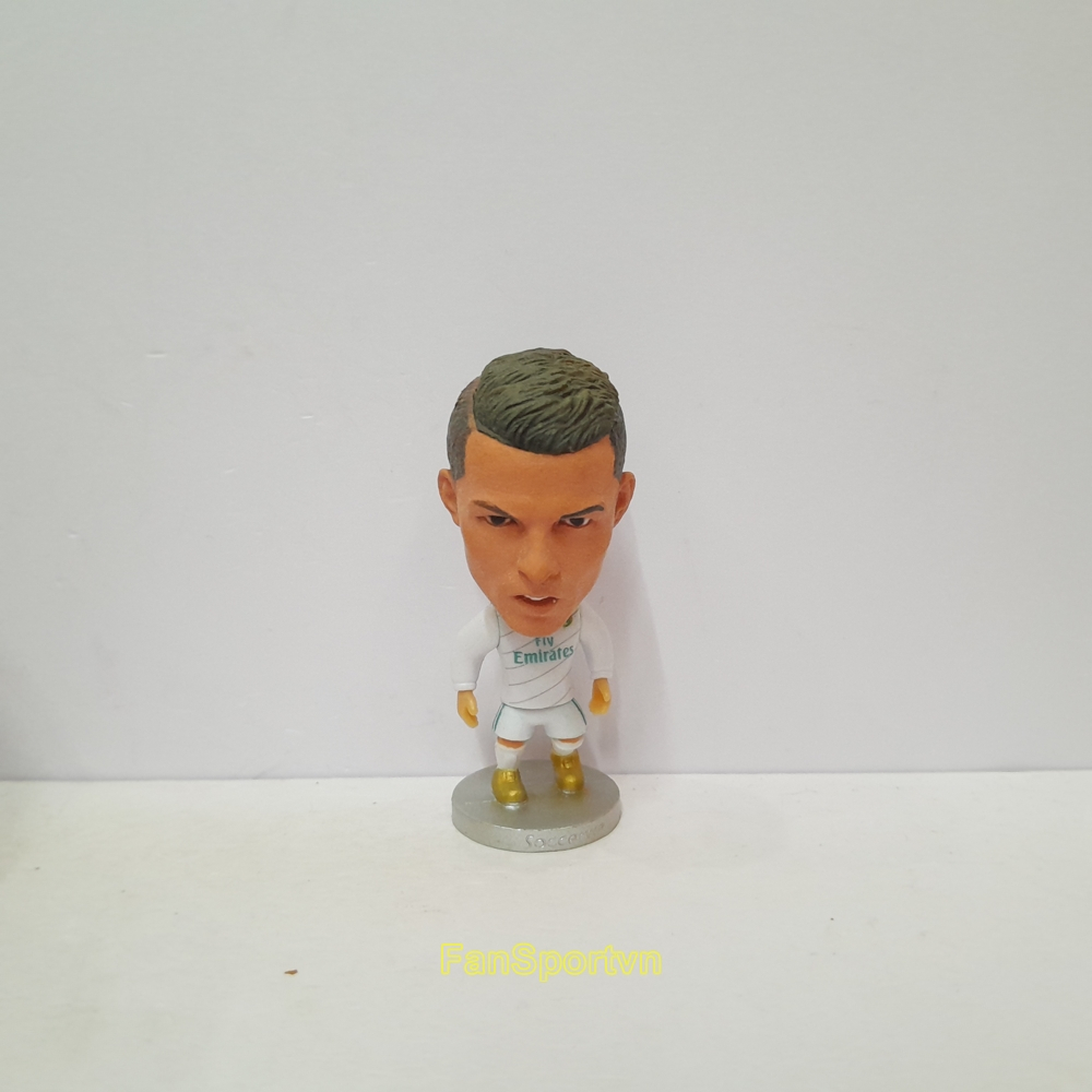Mô hình tượng cầu thủ bóng đá Ronaldo 7 Real Madrid 2017 2018 home trắng soccerwe kodoto prostars co