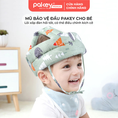 [QUÀ TẶNG KHÔNG BÁN] Mũ Bảo Vệ Đầu Cho Bé PAKEY An Toàn, Mũ Bảo Hộ Tập Đi Lõi Bông Êm Ái Trẻ Em