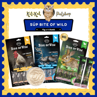 Súp thưởng cho mèo Bite of Wild 60g – không tinh bột, không gelatin, ít béo, phù hợp mọi lứa tuổi