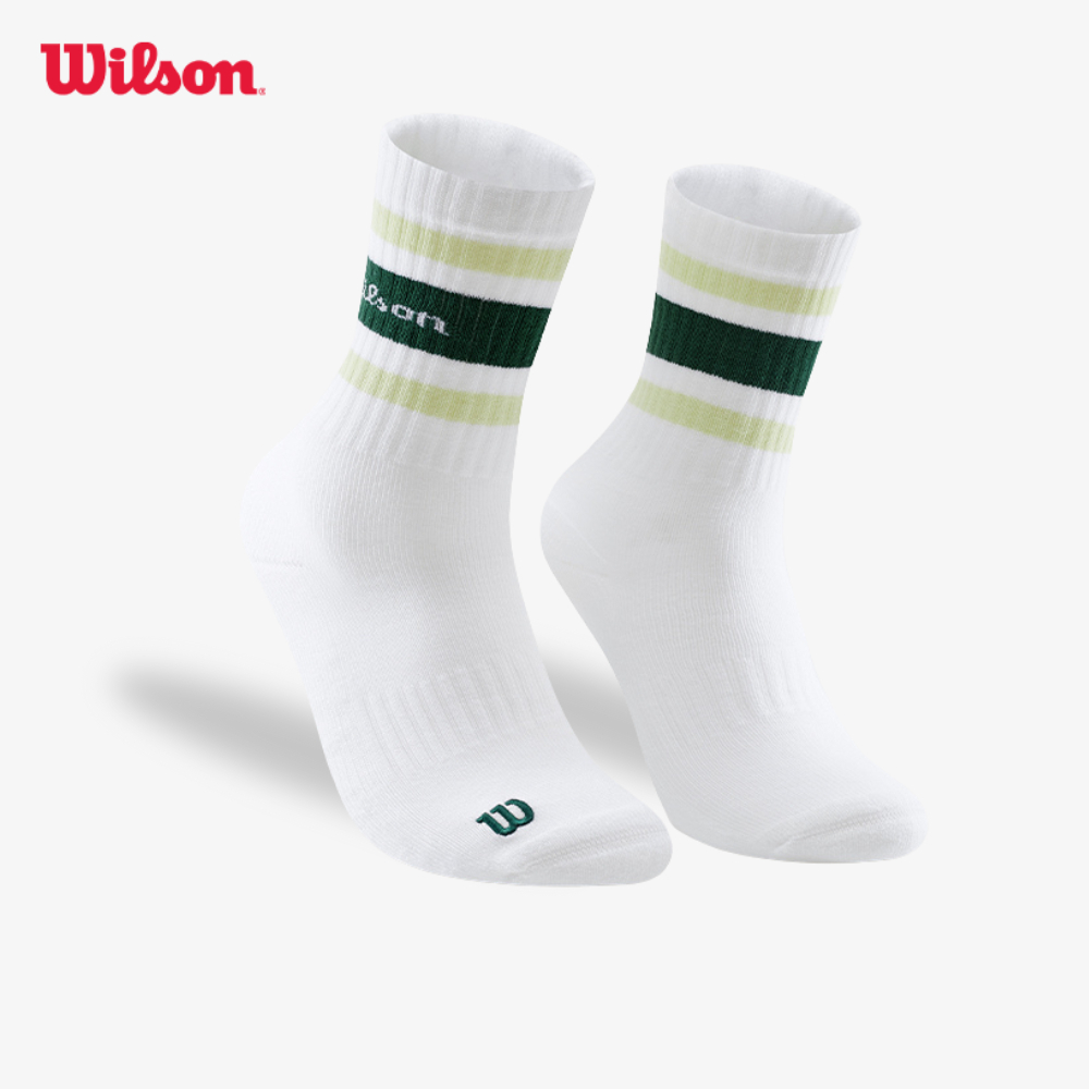Wilson U Crew Stripe Script Socks Tất Thể Thao WU00063511