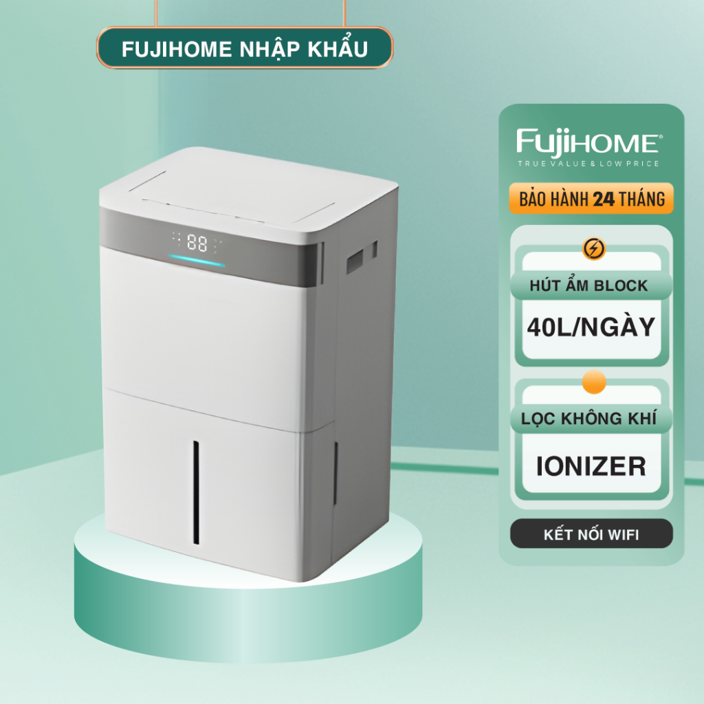 Máy Hút Ẩm Block DH40NW 40 Lít – Kết Nối Wifi, Điều Khiển Từ Xa Cực Tiện, Ionizer Lọc Không Khí