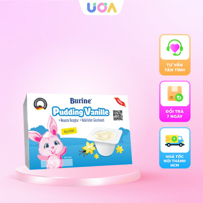 Pudding Burine ăn dặm giàu dinh dưỡng cho bé từ 6 tháng (Vỉ 6 x 50g)