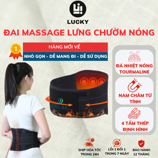 HÀNG MỚI VỀ - Đai Massage Lưng Nóng Tourmaline LUCKY Hỗ Trợ Cột Sống, Thư Giãn Vùng Thắt Lưng DTL01