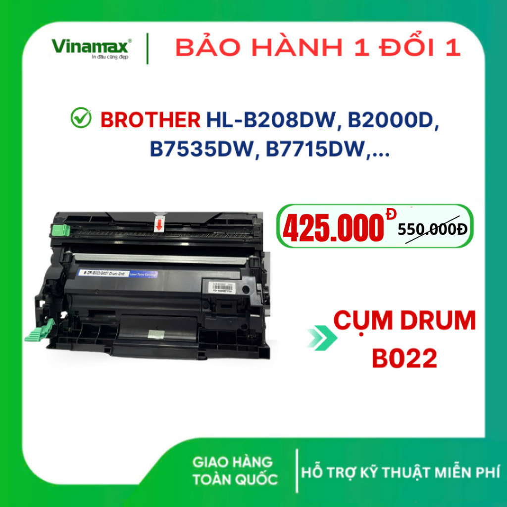 Cụm trống (Drum) DR-B022 dùng cho máy in Brother HL-B2080DW, B2000D, B7535DW, B7715DW,...
