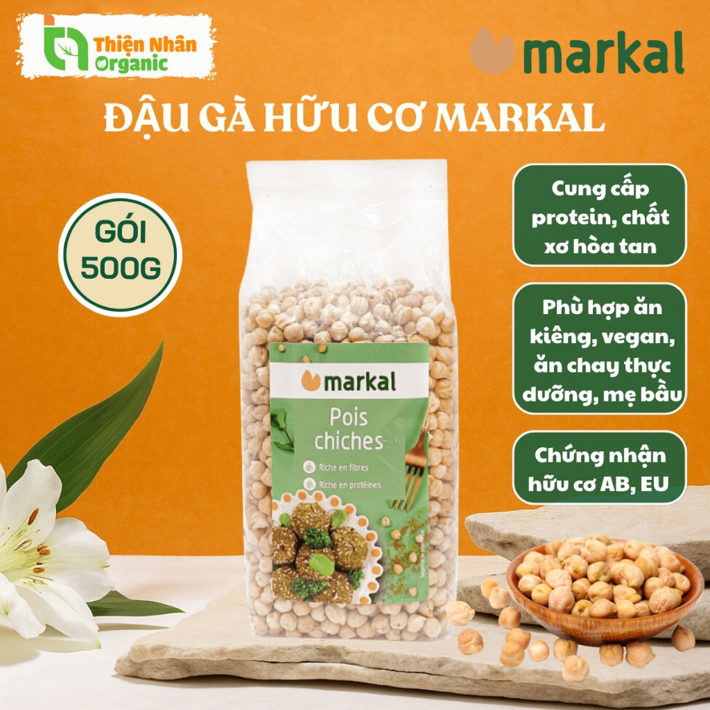 Đậu Gà Hữu Cơ Markal 500g Pois Chiches