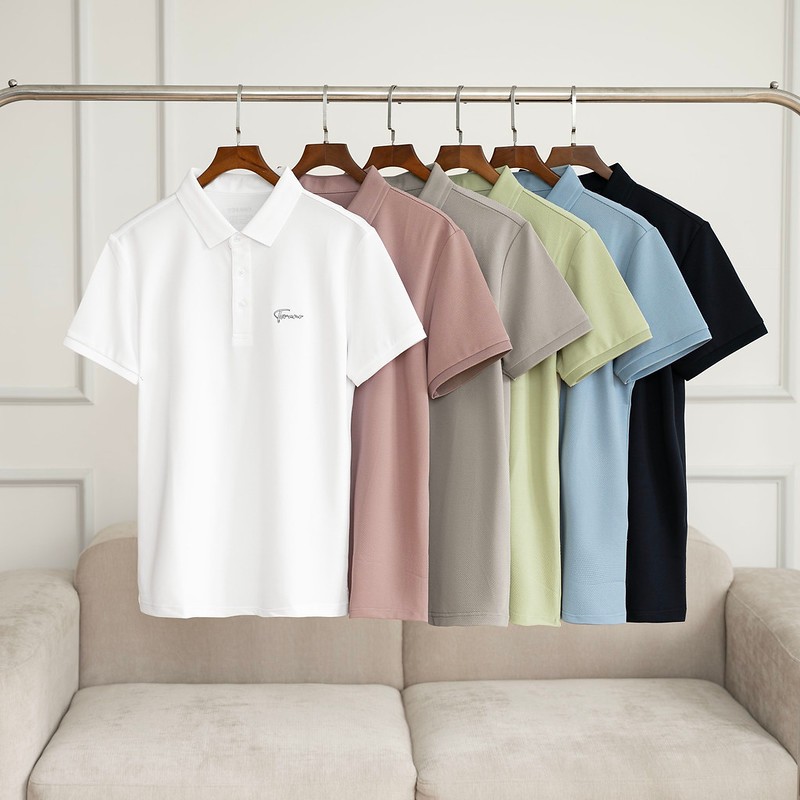 [LUXURY ITEM] Áo polo nam TORANO SPANDEX POLO trơn in logo ngực chống nhăn, thấm hút tốt, chống phai màu GSTP843 | BigBuy360 - bigbuy360.vn