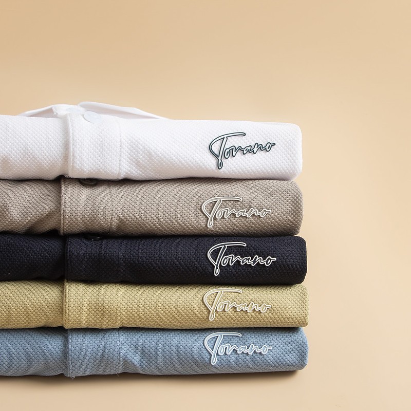 [LUXURY ITEM] Áo polo nam TORANO SPANDEX POLO trơn in logo ngực chống nhăn, thấm hút tốt, chống phai màu GSTP843 | BigBuy360 - bigbuy360.vn