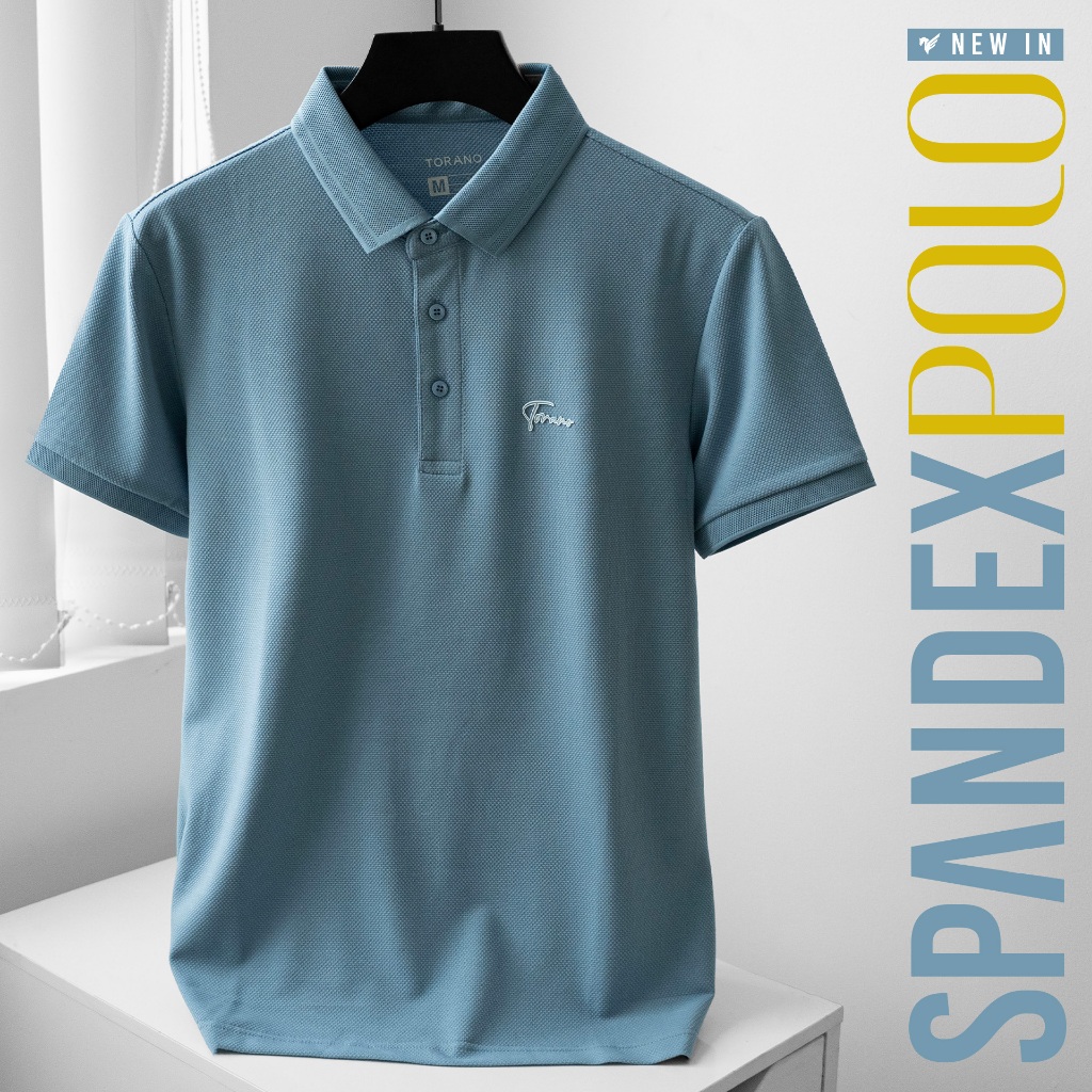 [LUXURY ITEM] Áo polo nam TORANO SPANDEX POLO trơn in logo ngực chống nhăn, thấm hút tốt, chống phai màu GSTP843 | BigBuy360 - bigbuy360.vn
