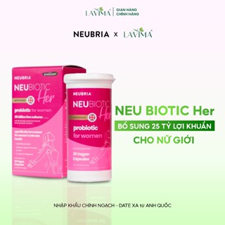 Viên Uống Phụ Khoa, Men Vi Sinh Vùng Kín NeuBiotic Her 30 Viên, Giảm Khí Hư, Ngứa Rát, Ngăn Ngừa Tái Phát