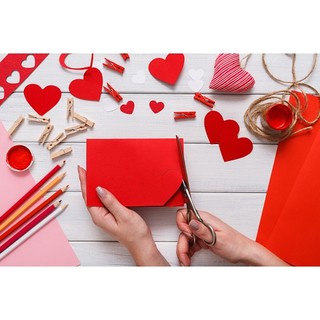 Set 10 tờ bìa màu A4 làm đồ handmade scrapbook – tông đỏ đen kem nổi bật