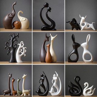  Tượng trang trí phòng khách tượng decor kệ tivi tủ bằng gốm sứ nghệ thuật Bắc Âu làm quà tân gia 