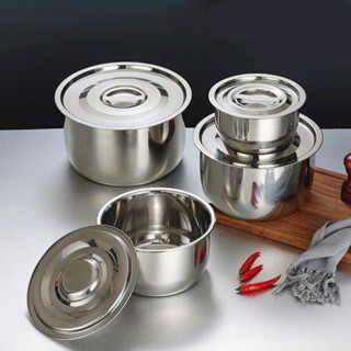 Bộ 5 Nồi Inox Cao Cấp, 5 Size Khác Nhau Giúp Bạn Dùng Được Cho Nhiều Mục Đích. Inox Sáng Bóng