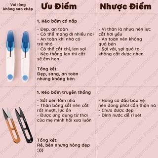Kéo Bấm - Kéo Cắt Chỉ Cán Sắt - Kéo Nhỏ - Kéo Bấm Cán Kim Loại - Dụng Cụ May Vá