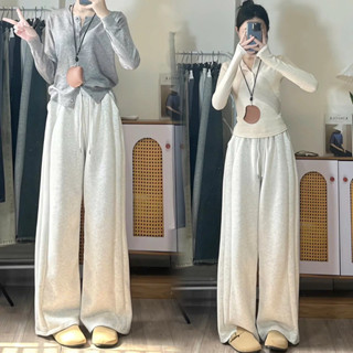 Quần Nỉ Nữ Ống Rộng 2 Lớp Dày Dặn Dáng Suông Lưng Chun Kèm Dây Rút Back to School Siêu Hot Mùa Thu Đông