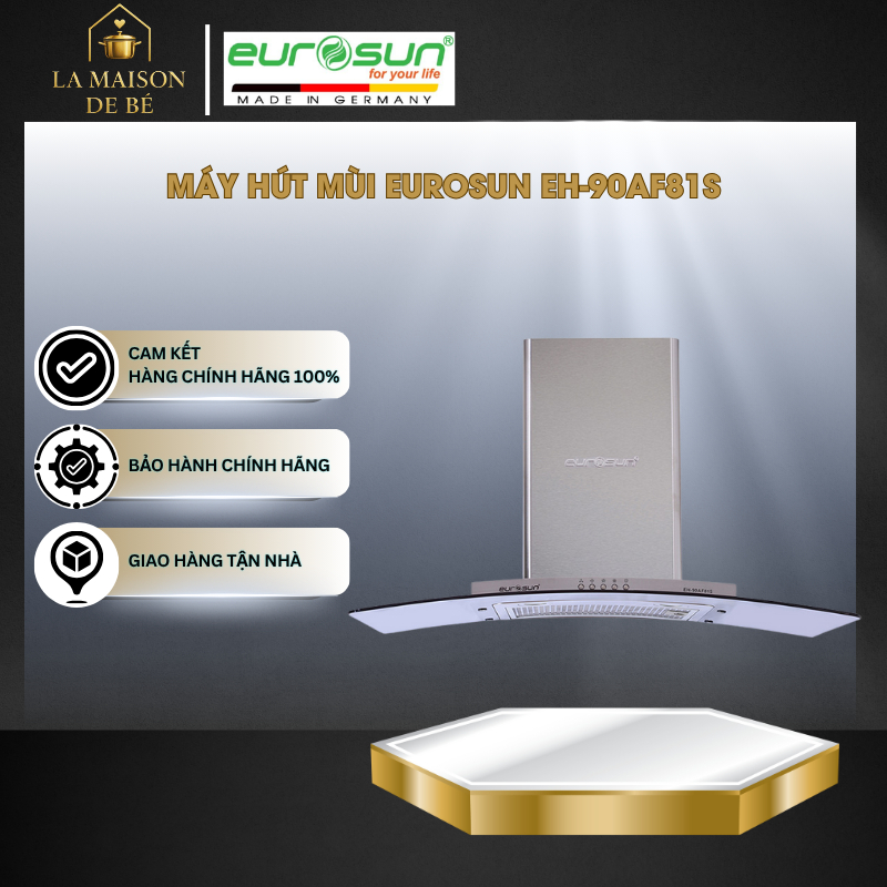 Máy Hút Mùi Eurosun EUROSUN EH-90AF81S – 90cm – Công Suất Hút ±1000 m³/h – Khử Mùi Hiệu Quả – LMS