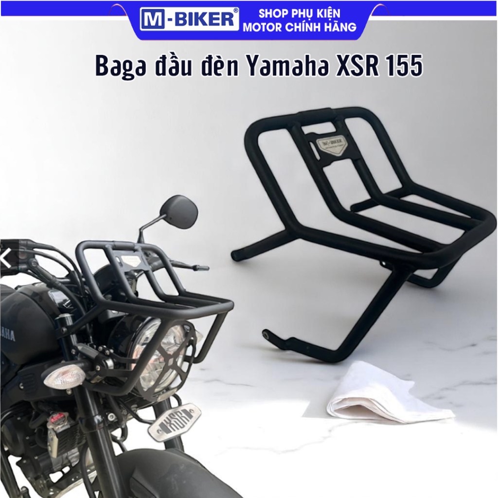 Baga Ống Gắn Đầu Đèn XSR155, Baga Trước XSR155 MBiker, Baga Đầu Đèn XSR155 Gắn Túi Touring
