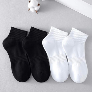 COMBO 10 ĐÔI Tất vớ BASIC Trơn Trắng Đen CỔ NGẮN nam nữ cotton, thể thao,co dãn bốn chiều phong cách Hàn Quốc Unisex