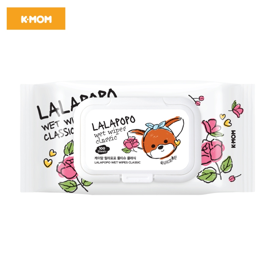 KHĂN ƯỚT CAO CẤP LALAPOPO K-MOM HÀN QUỐC (100C)