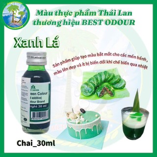 [CHAI 30ML] MÀU XANH DARK GREEN (XANH LÁ)_MÀU THỰC PHẨM THÁI LAN BEST ODOUR