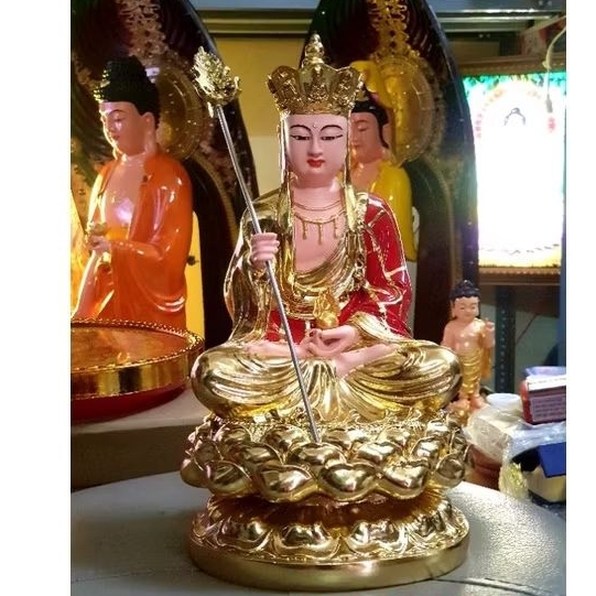 Tượng Địa Tạng ngồi 30cm dát vàng