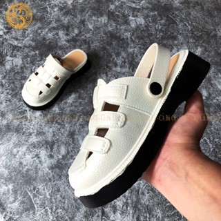  Dép sục rọ quai hậu đế bằng 4cm Sandal nữ thời trang nhựa dẻo chống nước đi làm đi học 