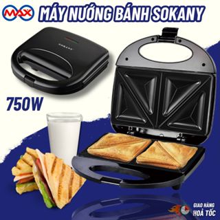  Máy Nướng Bánh SANDWICH SOKANY Máy Nướng Bánh Công Suất 750W Chống Dính Siêu Bền 