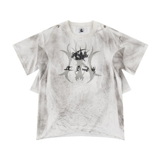 ÁO "CHAOS GIRL" WHITE WAXED T SHIRT