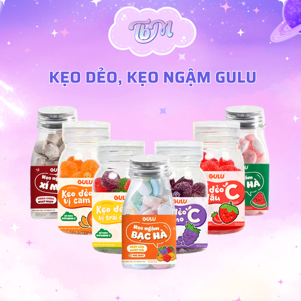 Kẹo dẻo, kẹo ngậm Gulu Foods hương vị trái cây