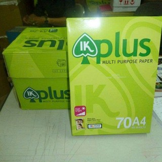 Giấy IK PLus A4 ĐL70gsm (500 tờ/ram) - Giấy in A4