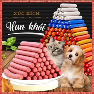 Xúc xích cho chó vị bò gà vịt phô mai (túi 6 cây, 30 cây) bánh thưởng dinh dưỡng cho chó