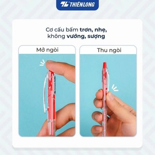 Bút Bi Bấm 0.5mm Thiên Long TL-097 (Mực Xanh)