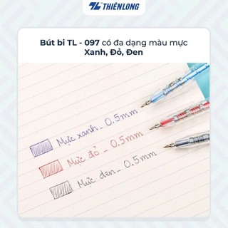 Bút Bi Bấm 0.5mm Thiên Long TL-097 (Mực Xanh)