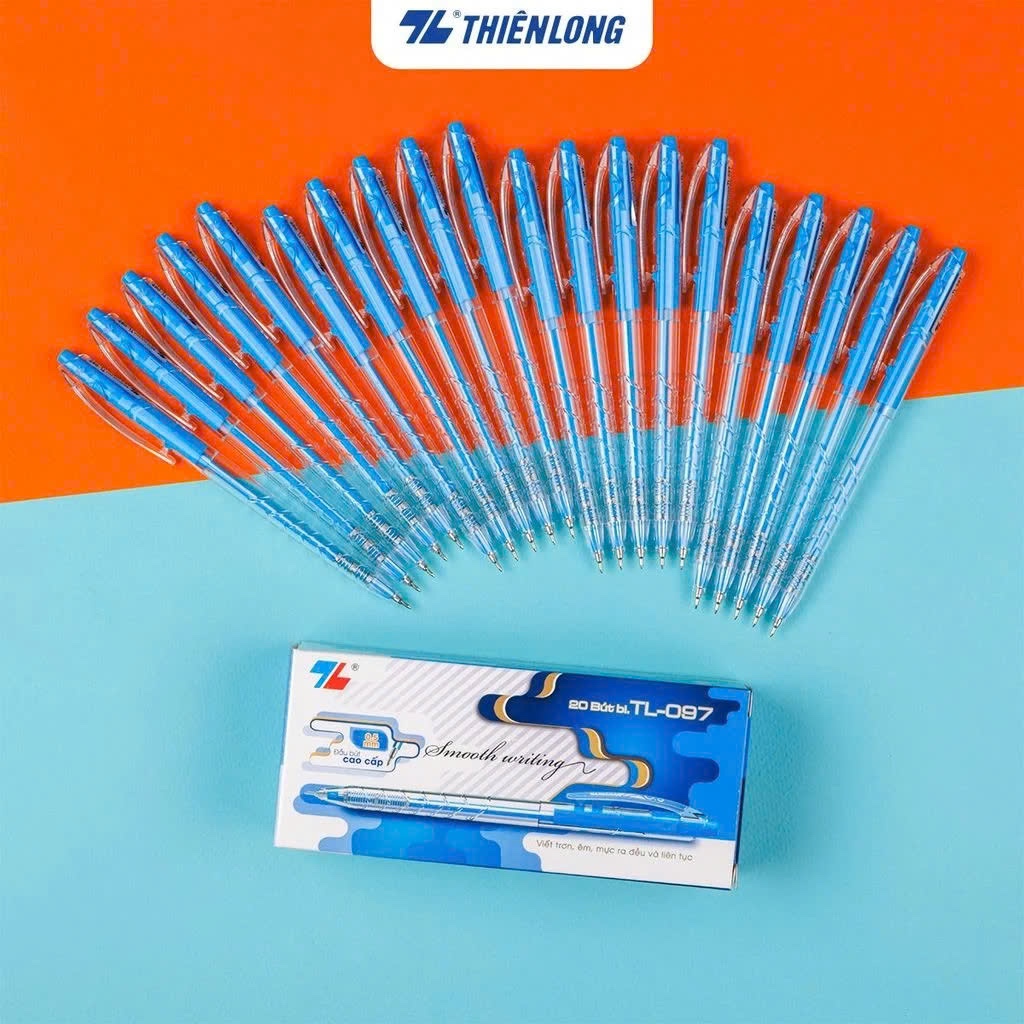 Bút Bi Bấm 0.5mm Thiên Long TL-097 (Mực Xanh)