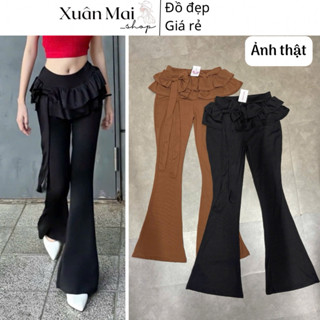  Quần nữ ống suông dài k tôn dáng lưng chun có dây rút chất chuẩn hàng xịn xuanmaishop12 