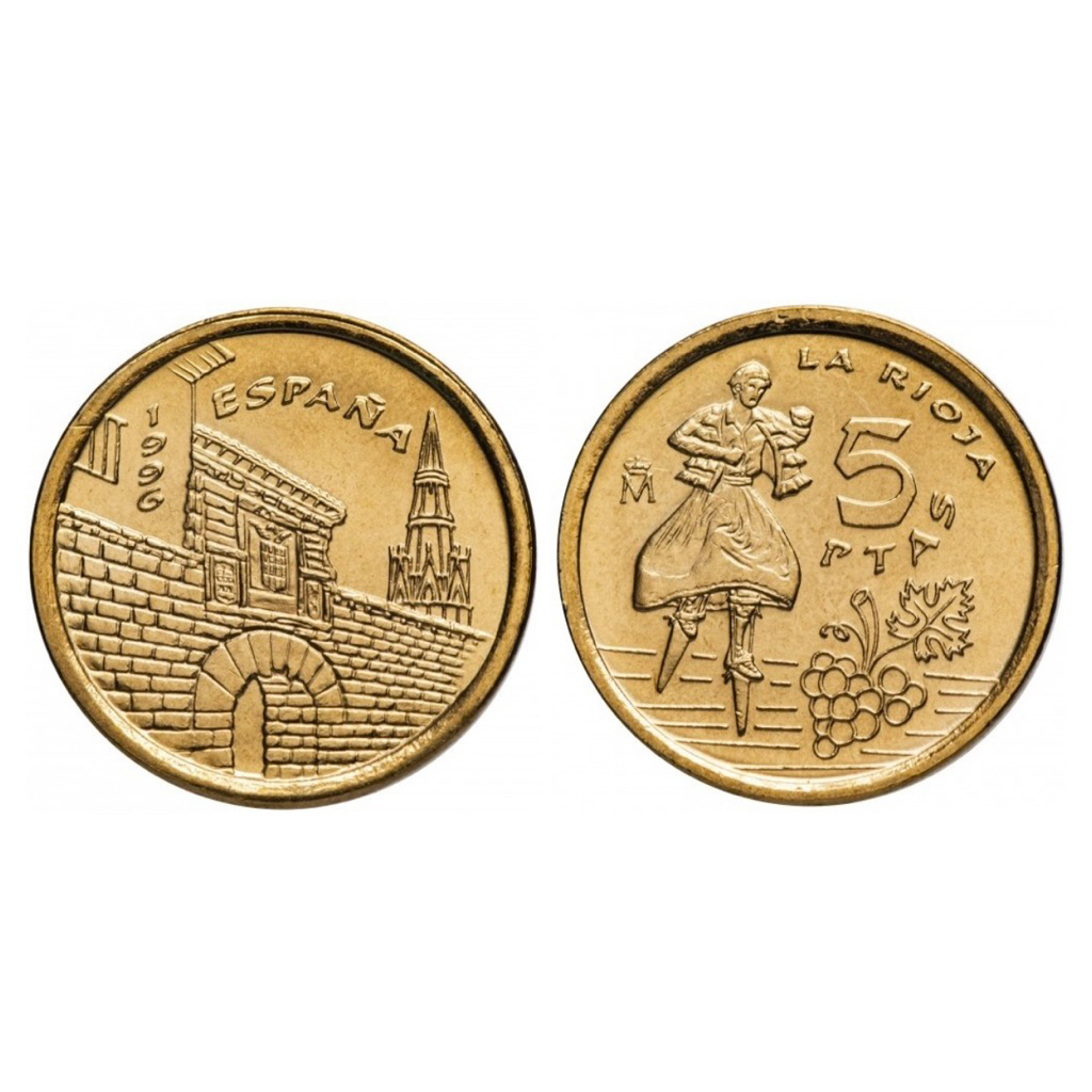 Đồng xu 5 pesetas  1996 Tây Ban Nha