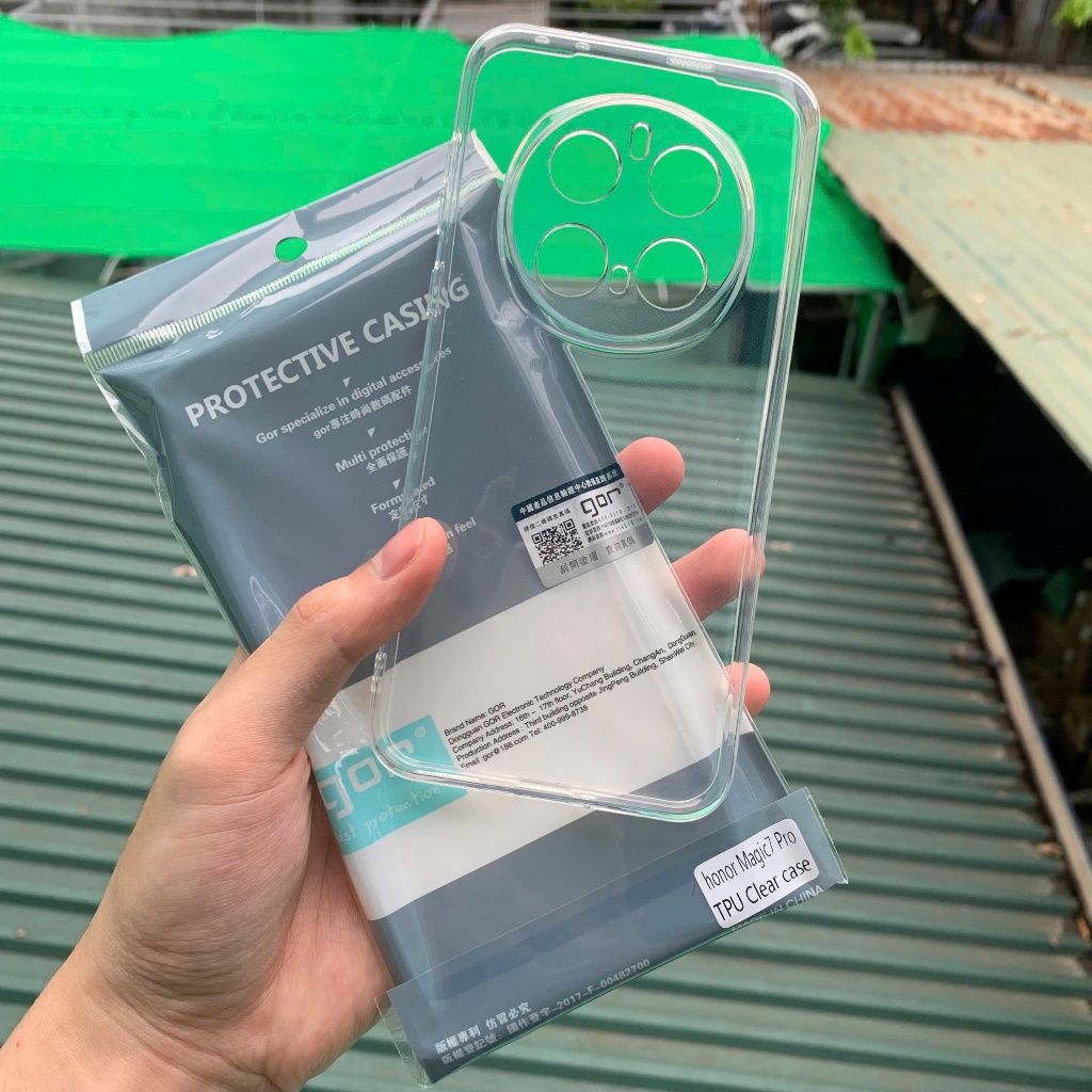 Ốp Lưng Dẻo Gor Honor Magic 8 Pro / Magic 7 Pro / Magic 7 / Magic 7 RSR Trong Suốt Có Viền Bảo Vệ Ca