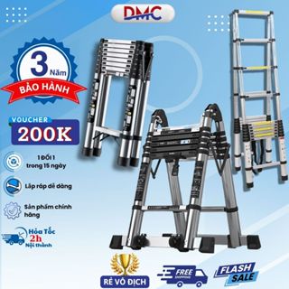 Thang Rút Nhập Khẩu Dày Thang Chữ A Thang Nhôm Thang Inox Chuyên Dụng 2m - 5.0M Ống Nhôm Dày Chốt Thang Khóa Rút gọn