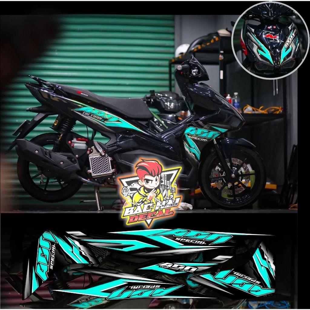 tem airblade 2020 - 2025 Tem AB ADN CHẤT LIỆU DECAL CAO CẤP 3 LỚP