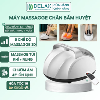 Máy Massage Chân Bấm Huyệt DELAX Chườm Nóng, Mát Xa Nén Khí, Rung, Giảm Đau Mỏi, Thư Giãn Hiệu Quả MSC05