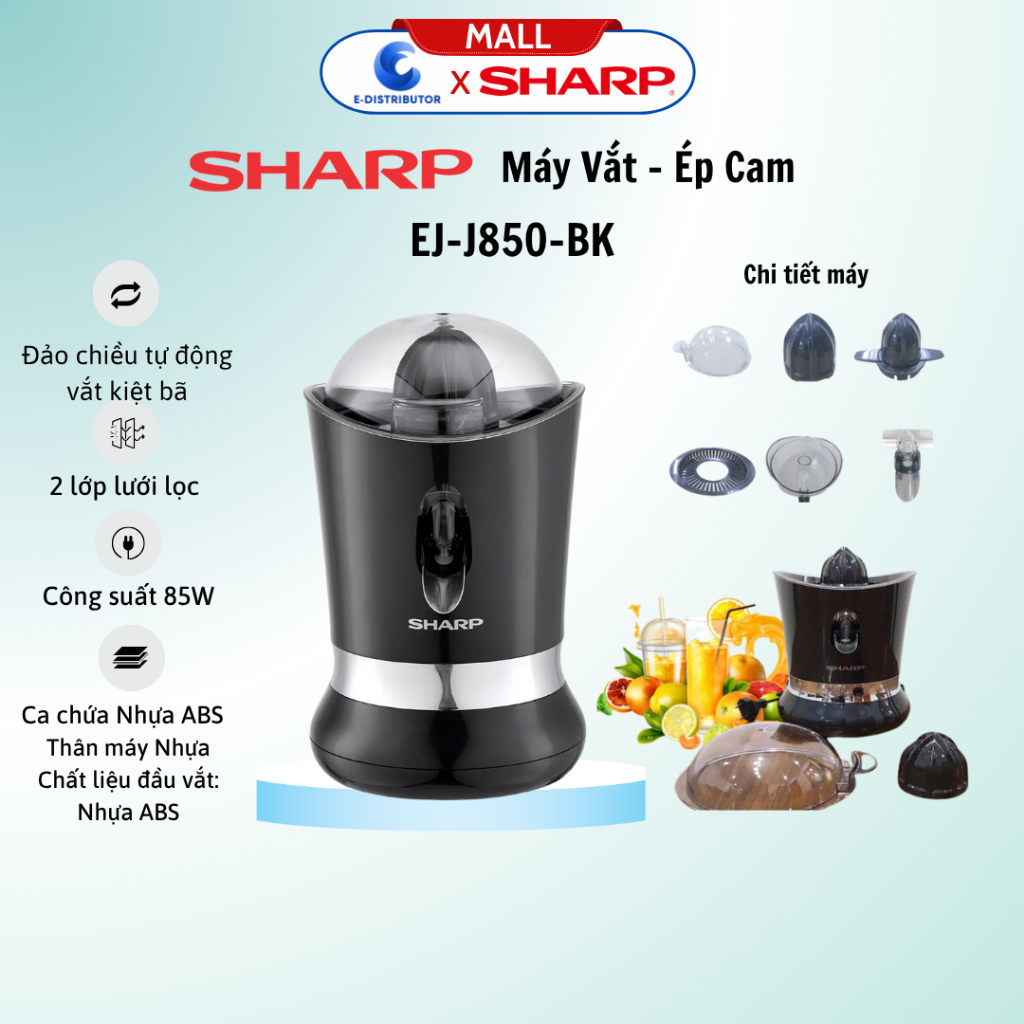 Máy vắt cam Sharp EJ-J850-BK - Chính Hãng