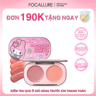 [FOCALLURE x Sanrio] Bảng Phấn Má Hồng 2 Màu Mịn Màng Bơ 3g