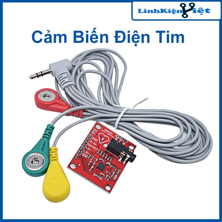 Cảm biến điện tim (ECG) Heart Rate Monitor Kit AD8232 Duinofun